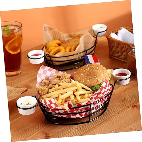 Miniatura 4 de Cabilock Cesta para freidora, 1 unidad, cesta de papas fritas, diseño simple, suministros de restaurante
