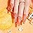 RARJSM Orange Gel Nail Polish, 1Pcs 7.5ml Orange Color Reflective Gel Polish Soak Off Gel Polish Neons Spring Summer Color Diamond Shimmer Gel Nail Art Manicure Salon DIY at Home