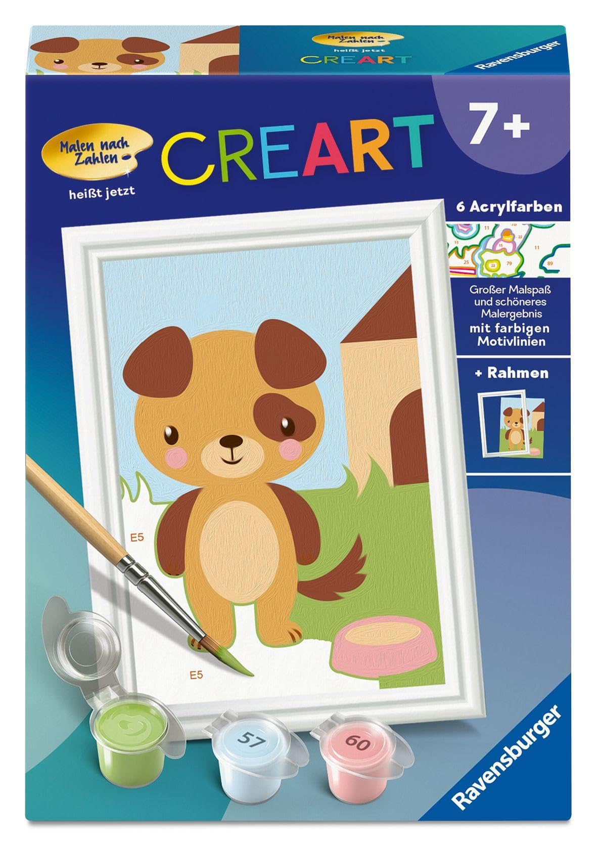 CreArt, Paint by Numbers Children - Cute Dog