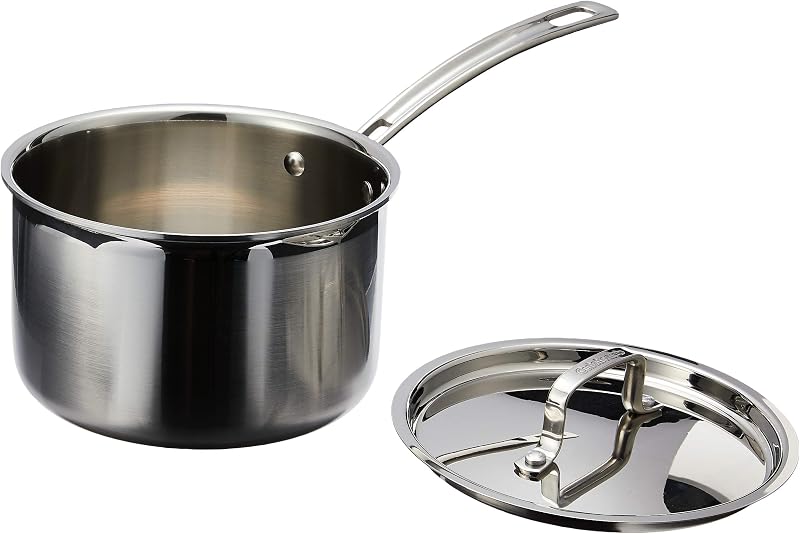 MCP193-18N Multiclad Pro Triple Ply Stainless 3-Quart Skillet, Saucepan w/Cover