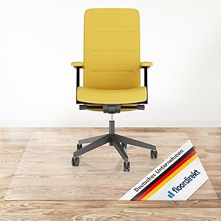 Floordirekt Bodenschutzmatte für Hartböden - Neo - transparente Bürostuhlunterlage Bodenmatte Stuhlunterlage - Stärke: 1,5 mm (Transparent, 150 x 200 cm)