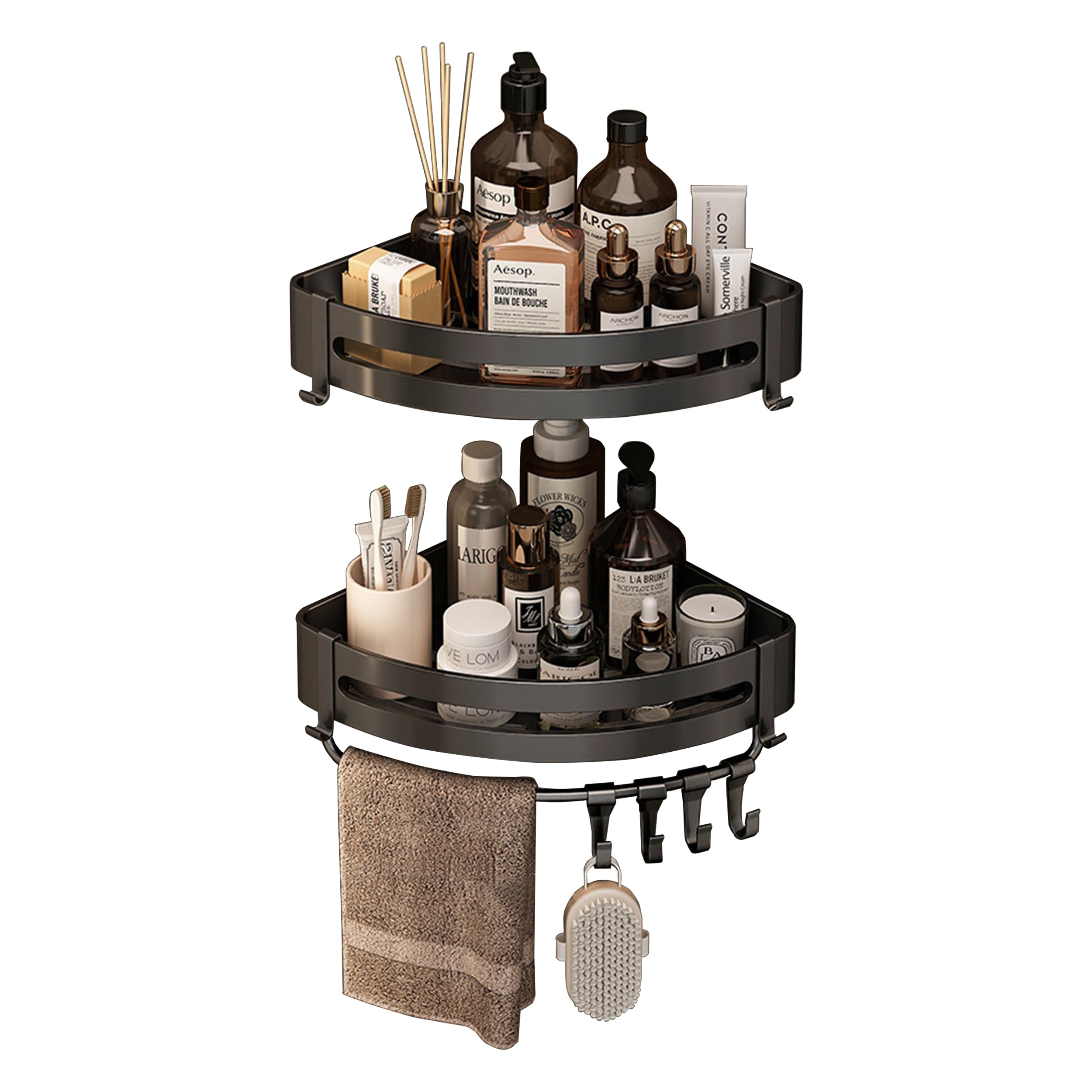 Yindella Self-Adhesive Aluminium Bathroom Corner Shelf Rack Bathroom Corner Organizer Stand Bathroom Organisers Racks Bathroom Shelf Shelves Corner (2 Layer) (B0D59XQT5P) Amazon Price History, Amazon Price Tracker