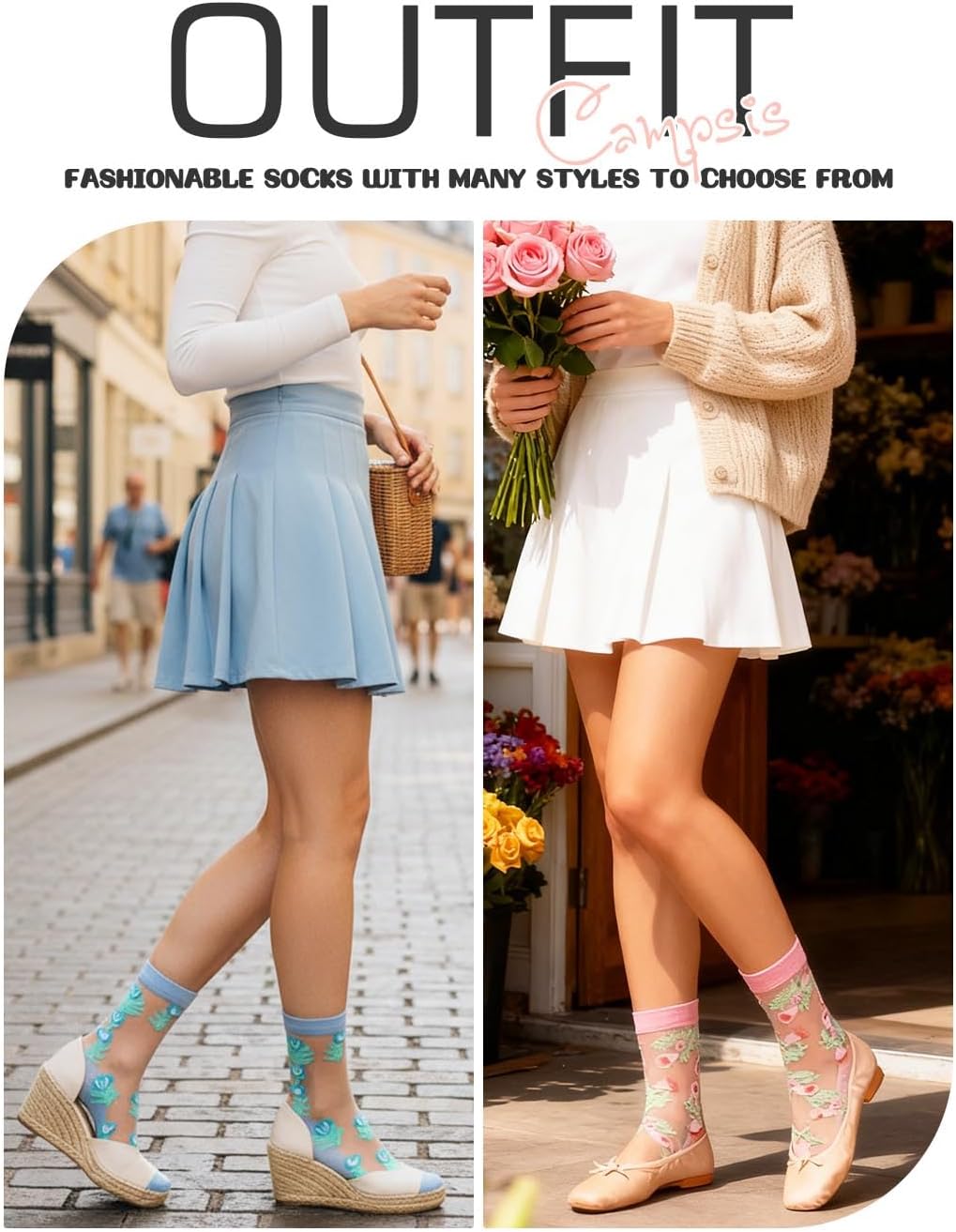 Campsis Women Sheer Socks Sheer Ankle Socks for Women and Girls - Image 5