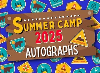 Summer Camp 2025 Autograph Book: Cute Gift Essentials for Teen Girls and Boys Campers, A Keepsake to collect Signatures to Write Messages from Friends