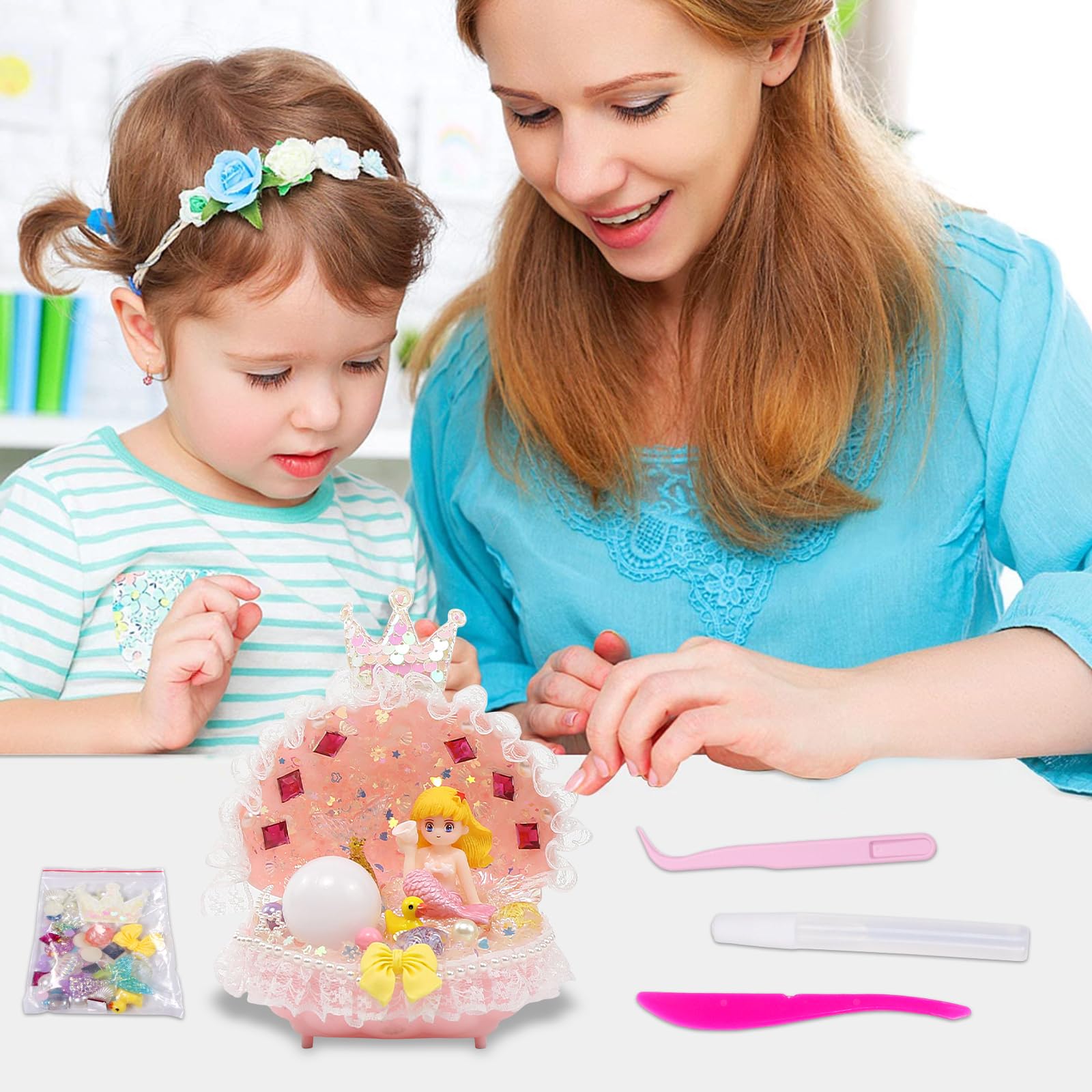 Boite Cadeau]Kawaii Cadeau Bebe Fille, Veilleuse LED Projecteur Ciel