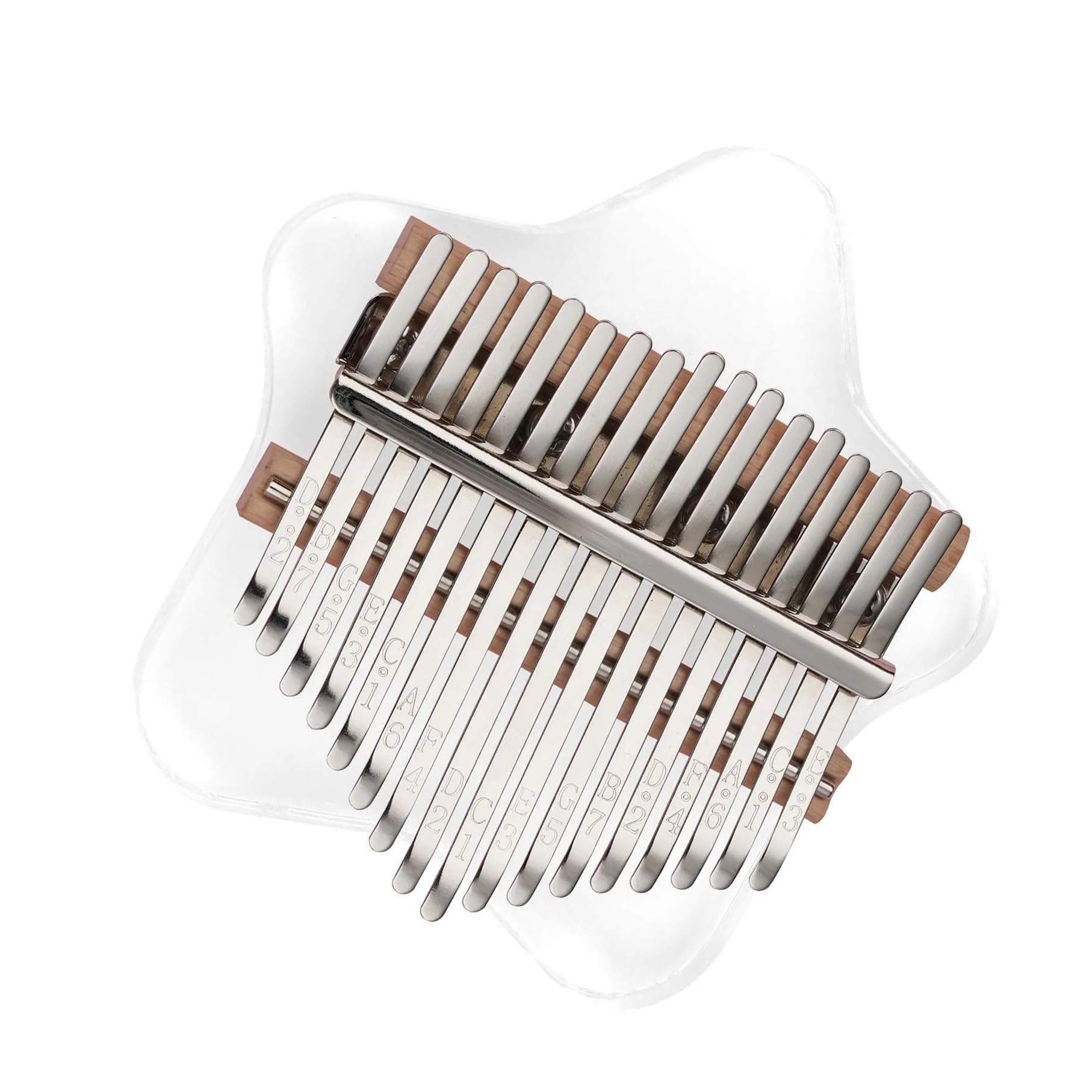 Un Kalimba De 17 Teclas Con Pegatinas De Escala Adecuado Para Principiantes