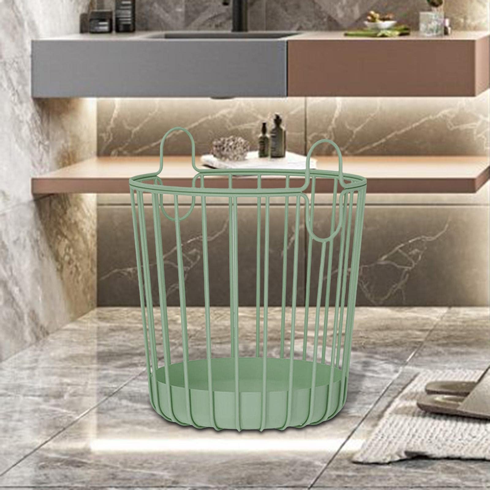 Wäschekorb Wäschekorb for Badezimmer, Schlafzimmer und Schlafsaal, Spielzeug-Organizer, Aufbewahrungsbehälter for schmutzige Kleidung Wäschesammler(Green)