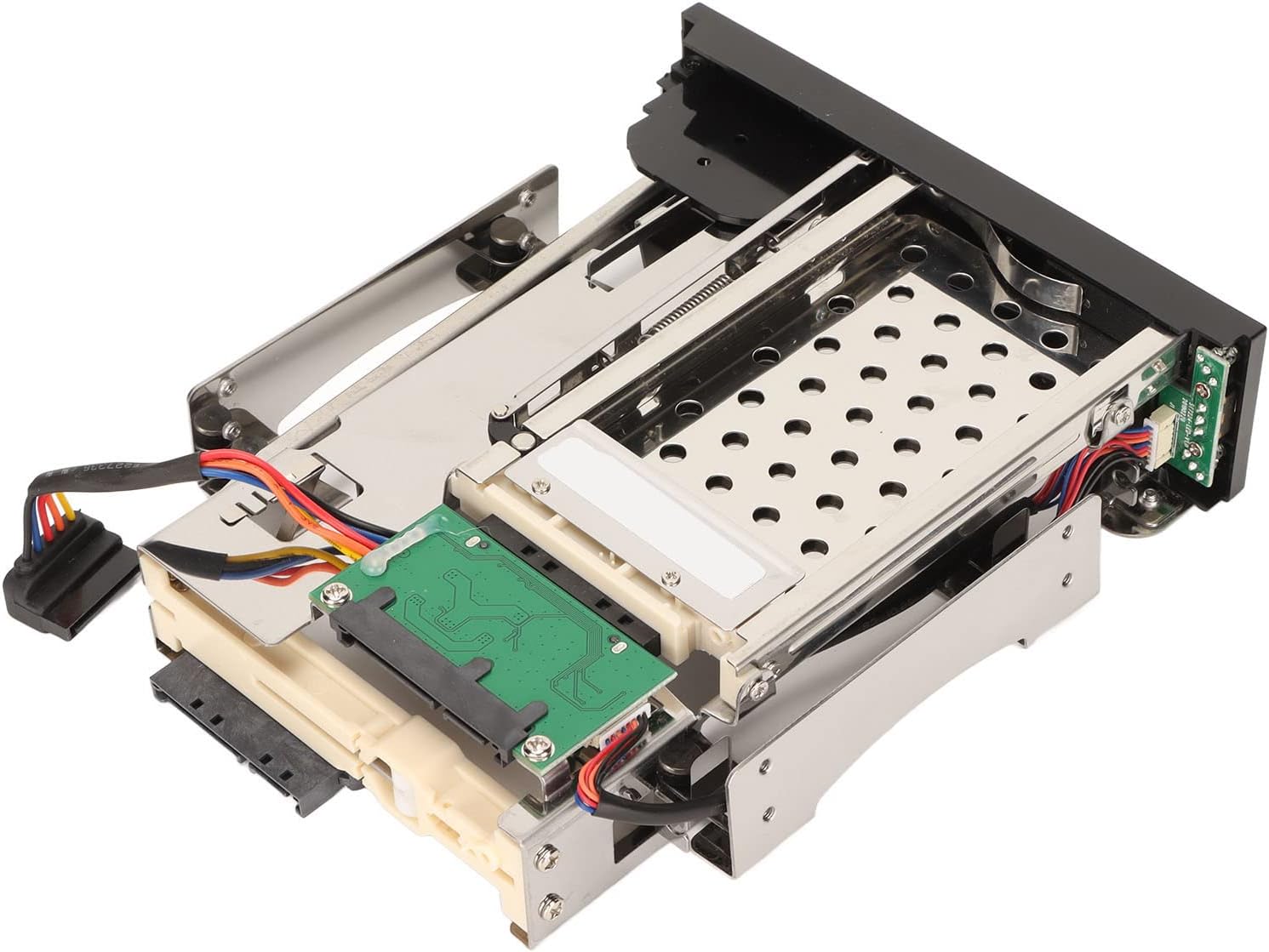 2.5in Trayless Hot Swap Mobile Rack Backplane, Bay Internal HDD Enclosure Cage, Support SATA I/II/III 6Gbps for 2.5" 3.5”Hard Drive SSD from 9.5mm-26mm Thick