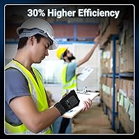 Vista 3 de Tera Guante portátil escáner de código de barras: 2 en 1 diseño desmontable de doble uso, lector de código de barras QR inalámbrico 1D 2D de dedo, 3