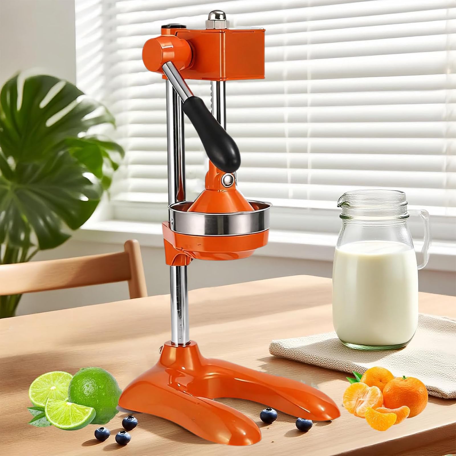 WIANQIAN Fruit Press Citrus Juicer, Hand Press Citrus Juicer Extractor, Professional Manual Lemon Squeezer, Easy To Use, No Peeling, Nutrient Retaining, For Commercial Home Restaurant Use Orange