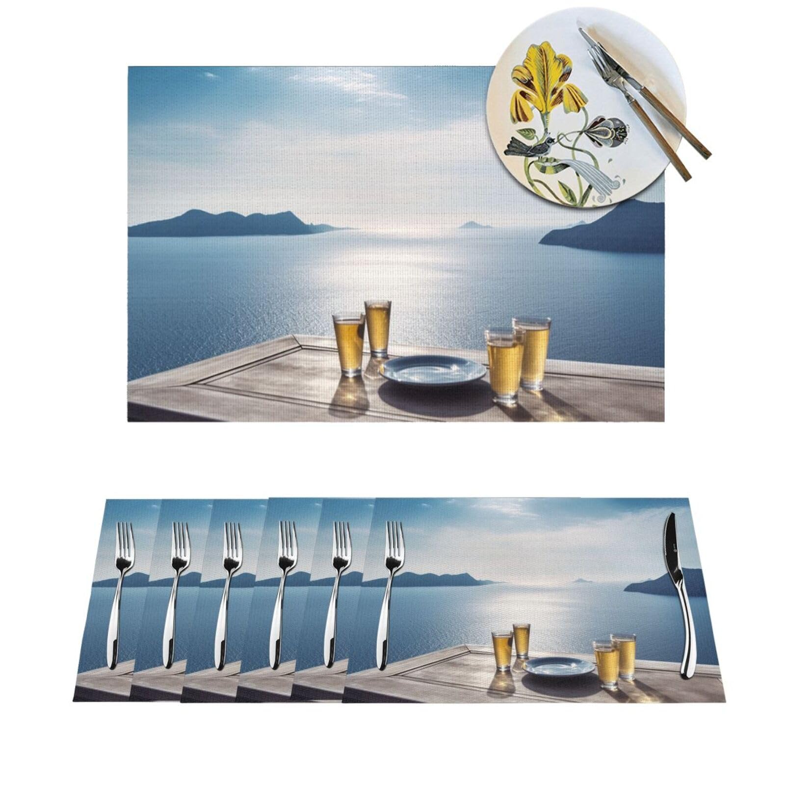Sets de table motif paysage de mer pour vos repas d'été en famille