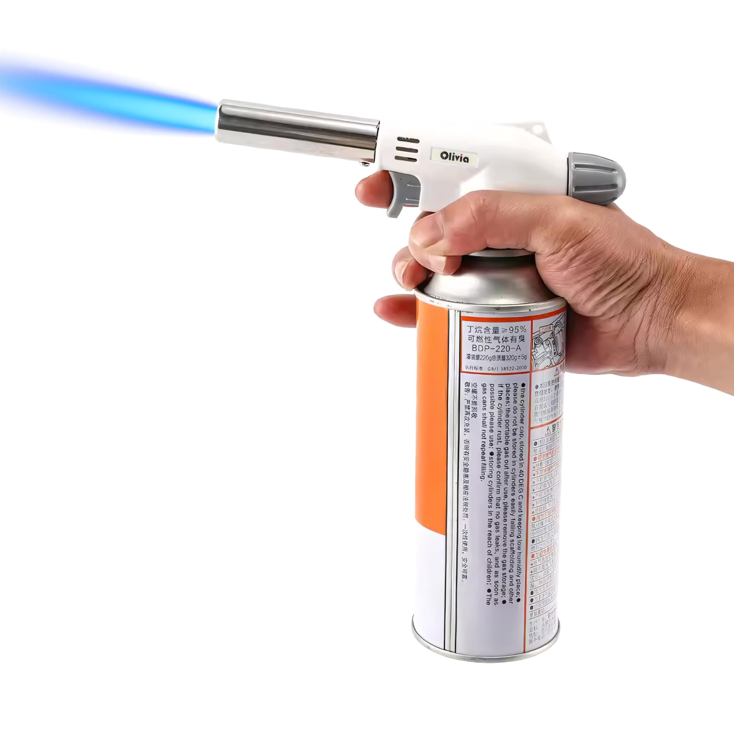 Cannello a Torcia senza Bombola Gas – Testina da collegare a bombola (non inclusa), confezione singola 1/10