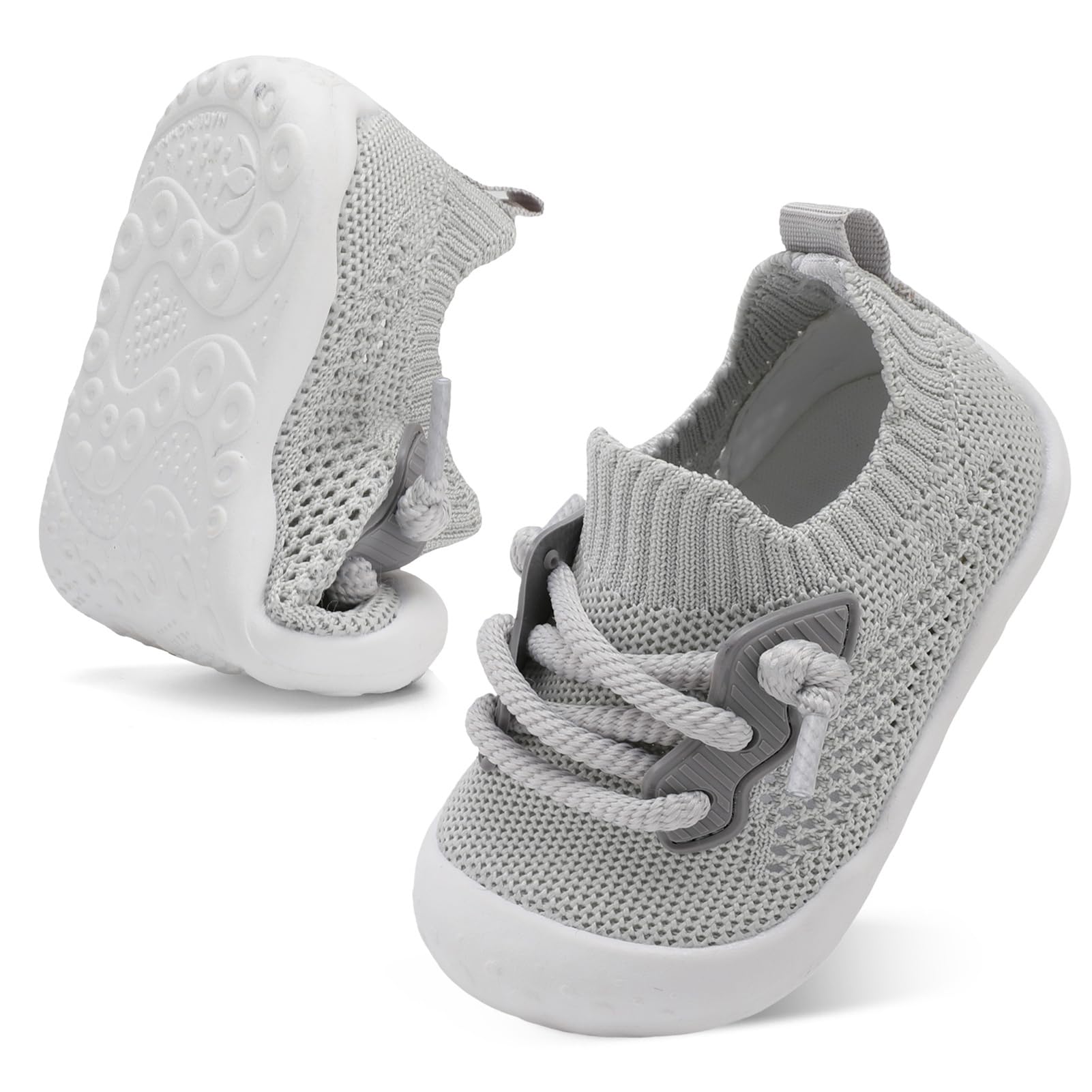 BARERUNBaby Shoes Baby First Walking Shoes Infant Sneakers Wide Toe Box Slip on Shoes Soft Sole Baby Boys Girls Crib Shoes Toddler Breathable Lightweight House Sock Shoes