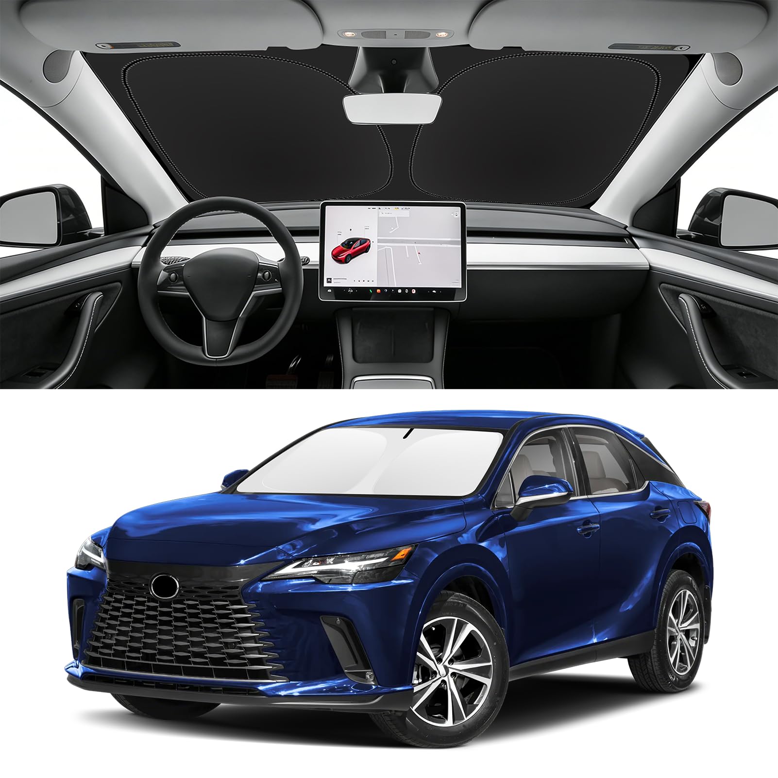 Custom Fit Windshield Sun Shade for Lexus RX 2023-2026