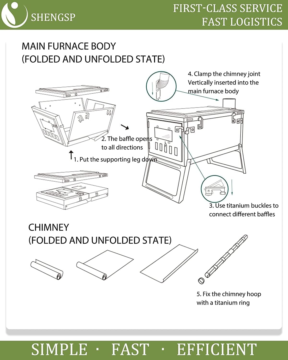Wood Burning Stoves Camping Stove Folding Campfire Grill Stainless Steel Folding Backpacking Stove,Lightweight Folding Wood Burning Backpacking Stove For Tent,for Outadoor Backpacking Hiking Travelin