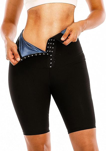 Amazon.com: Yougeil Pantalones cortos de sauna para mujer, para bajar de  peso, pantalones de sauna, cintura alta, adelgazantes, compresión,  entrenamiento, capris : Deportes y Actividades al Aire Libre