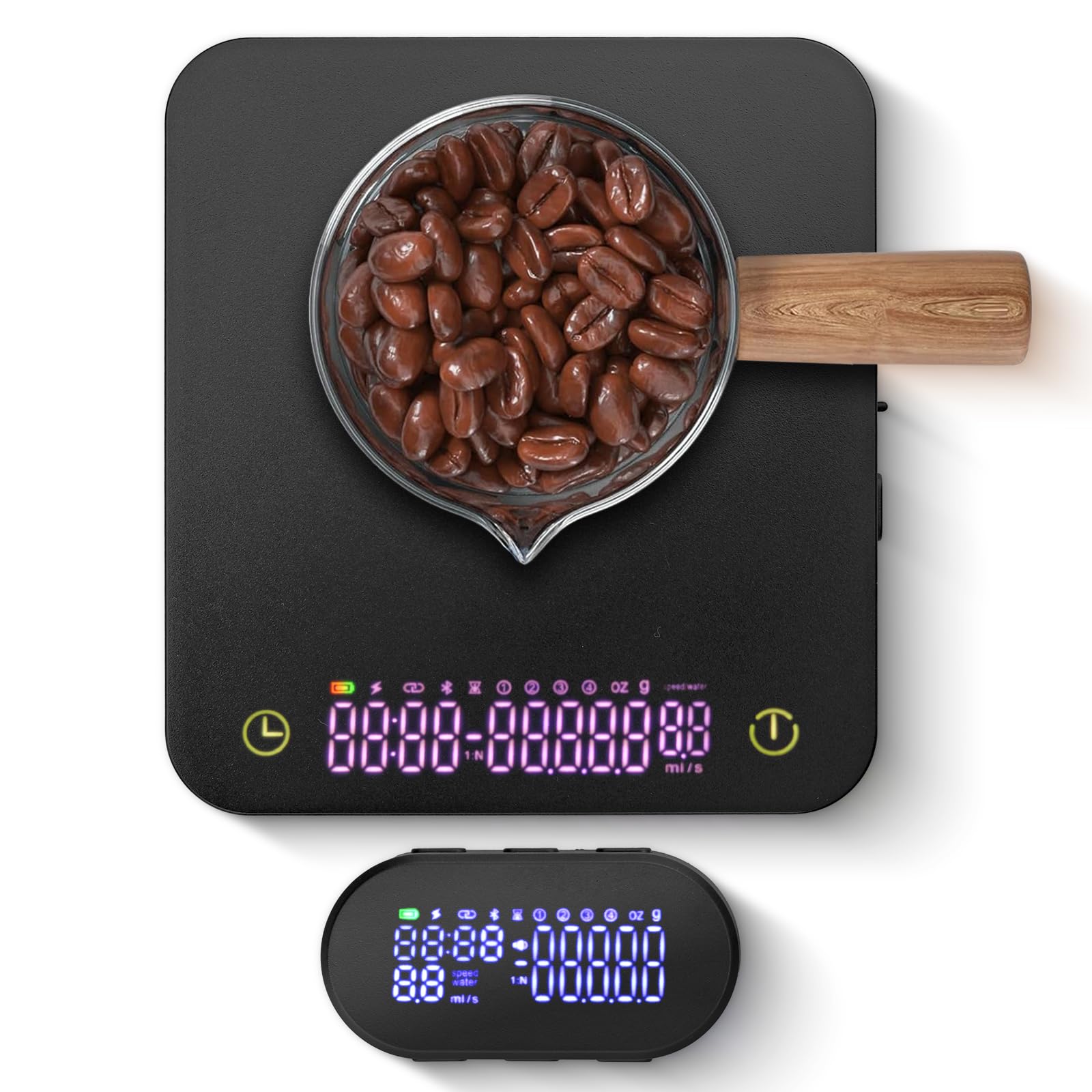 Mini Báscula de Café, 3 kg/0,1 g, Pantalla Magnética