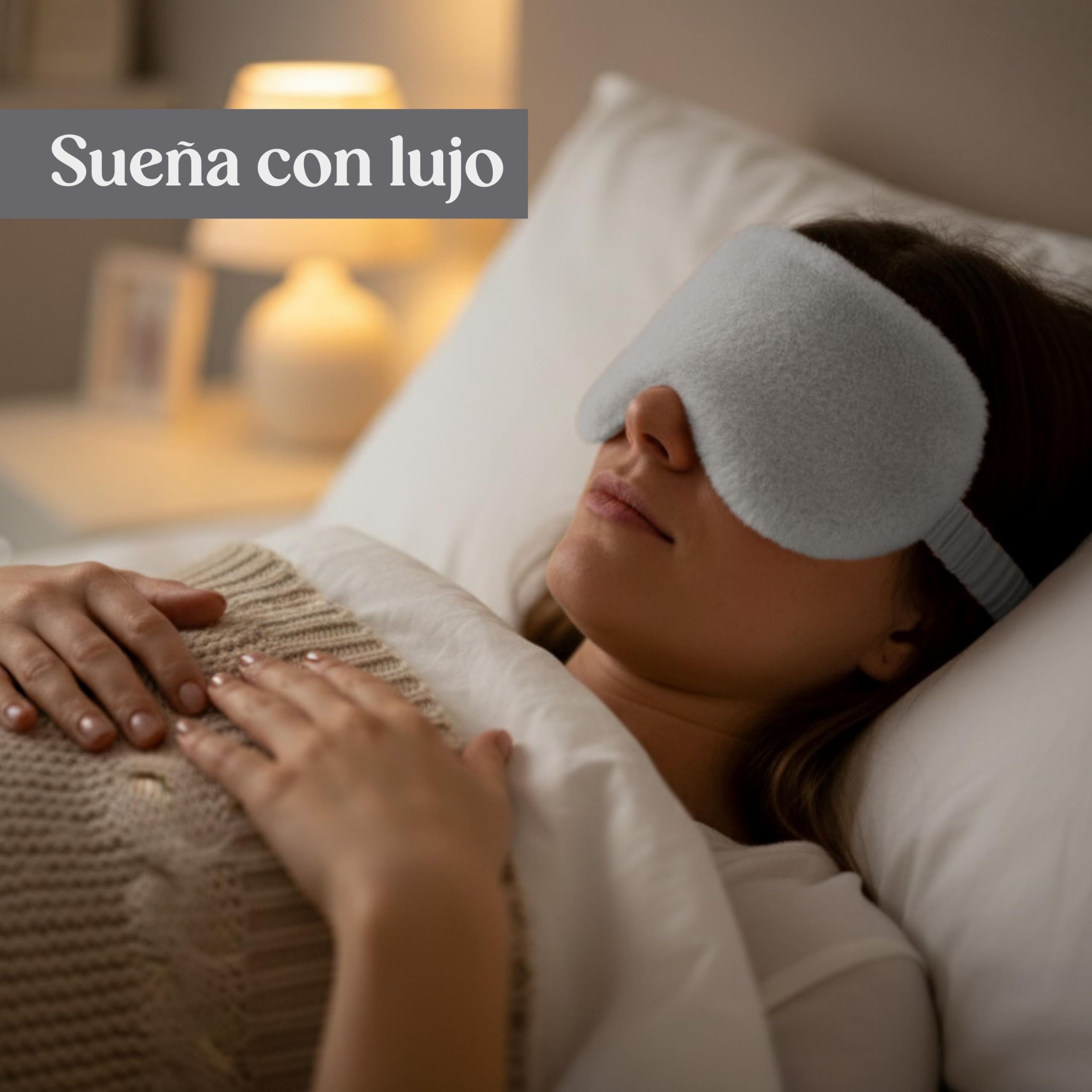 Regalo Mujer - Set Regalo Mujer Con Bolsa de Agua Caliente Gris, Calcetines de Felpa, Vela de Lavanda, Máscara Para los Ojos