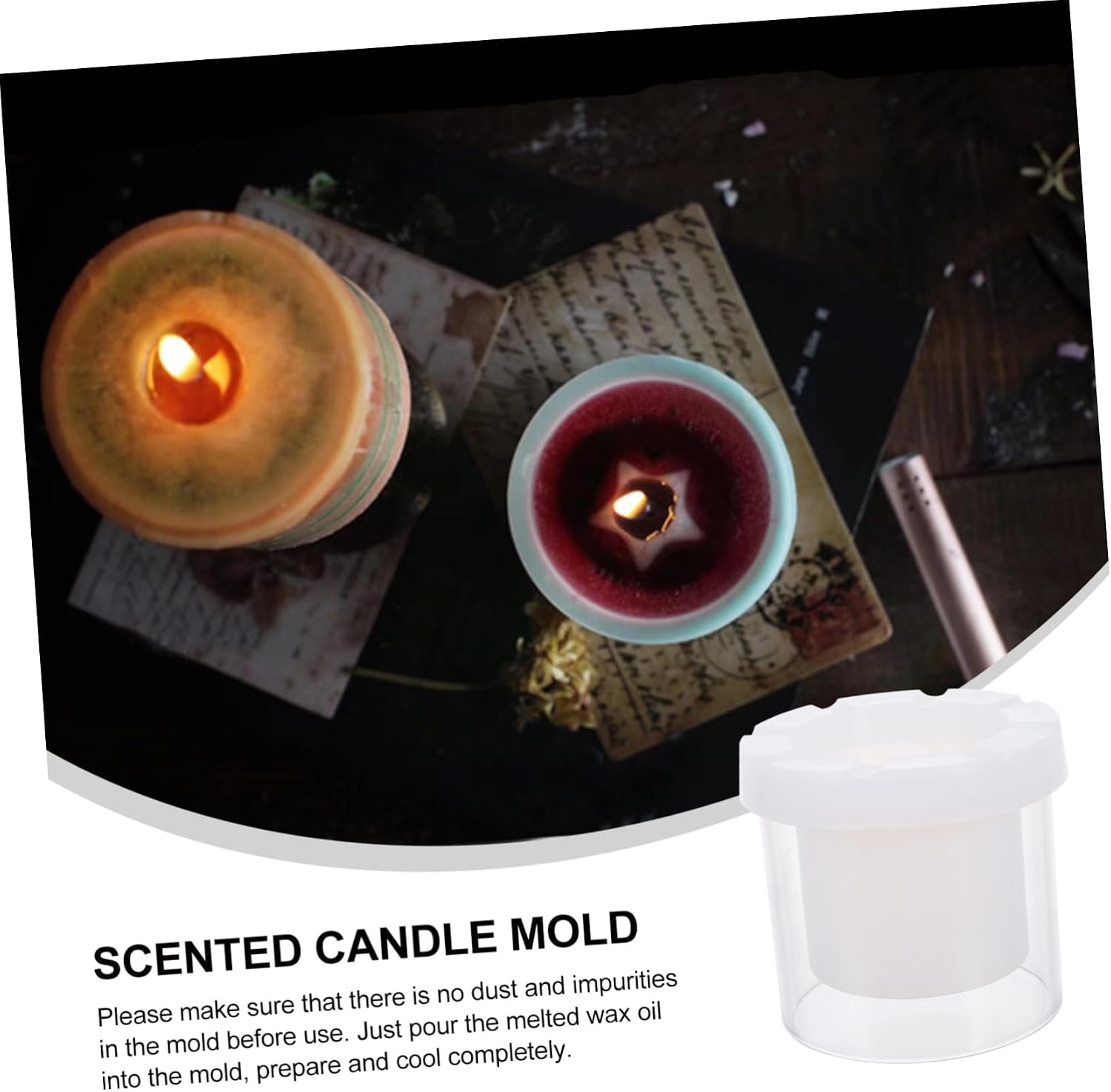 Sturdy Plastic Hollow Cylinder Candle Mold for DIY Candle Making