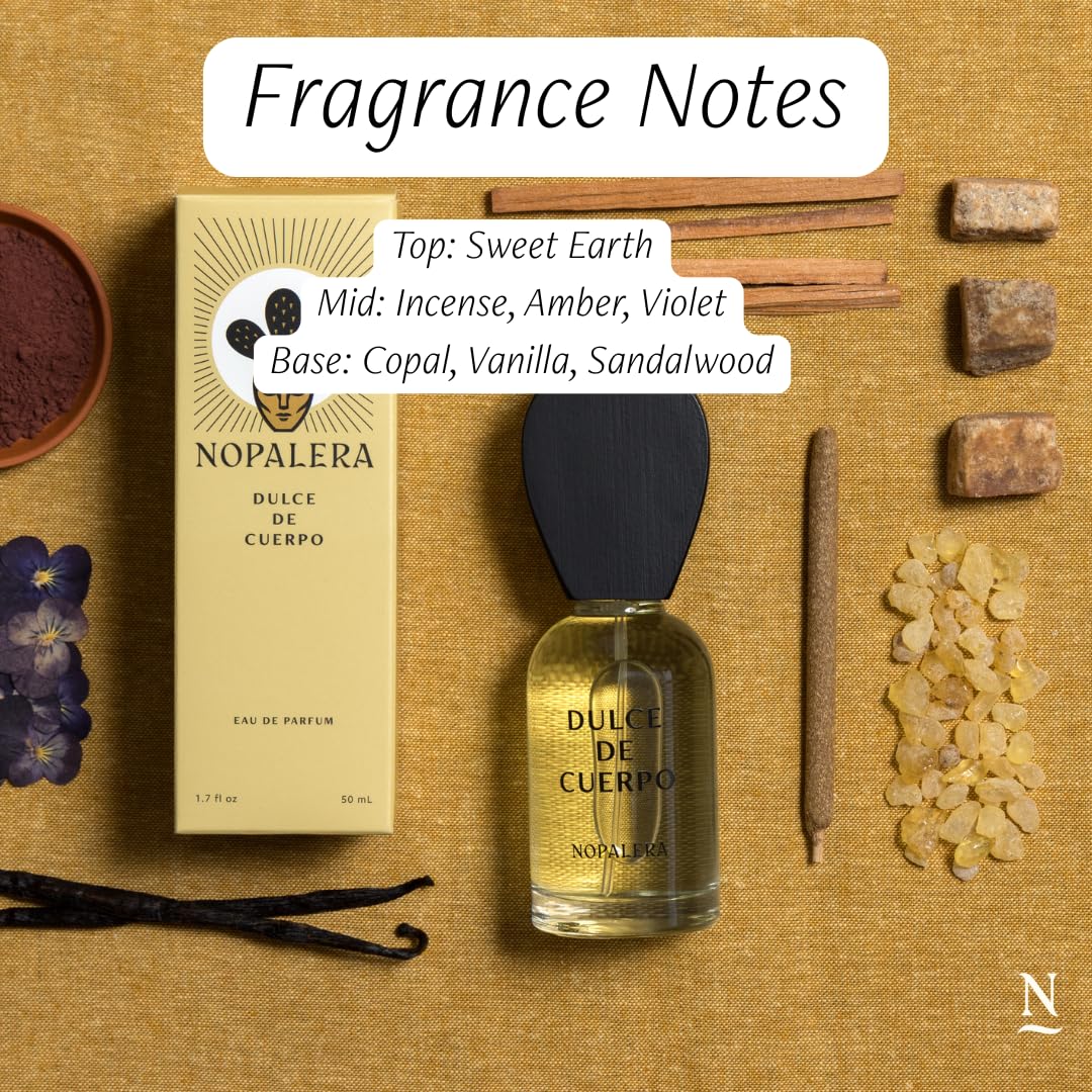 Nopalera Dulce de Cuerpo Eau de Parfum, Smoky Warm Gender Neutral Perfume with Copal, Vanilla, Sandalwood, Amber and Violet, Clean Fragrance, Free from Pthalates 50ml