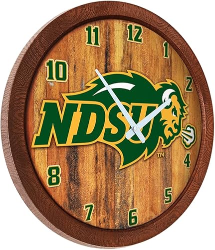 Miniatura 227 de The Fan-Brand NCAA Oklahoma Sooners: Faux Barrel Top Wall Clock Sports Team Bar Sign Décor - Home Man Cave, Party Decoration - Made On Demand