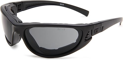 Bobster Echo BECH101 - Gafas de sol deportivas, montura negralentes ahumadas y transparentes, talla única