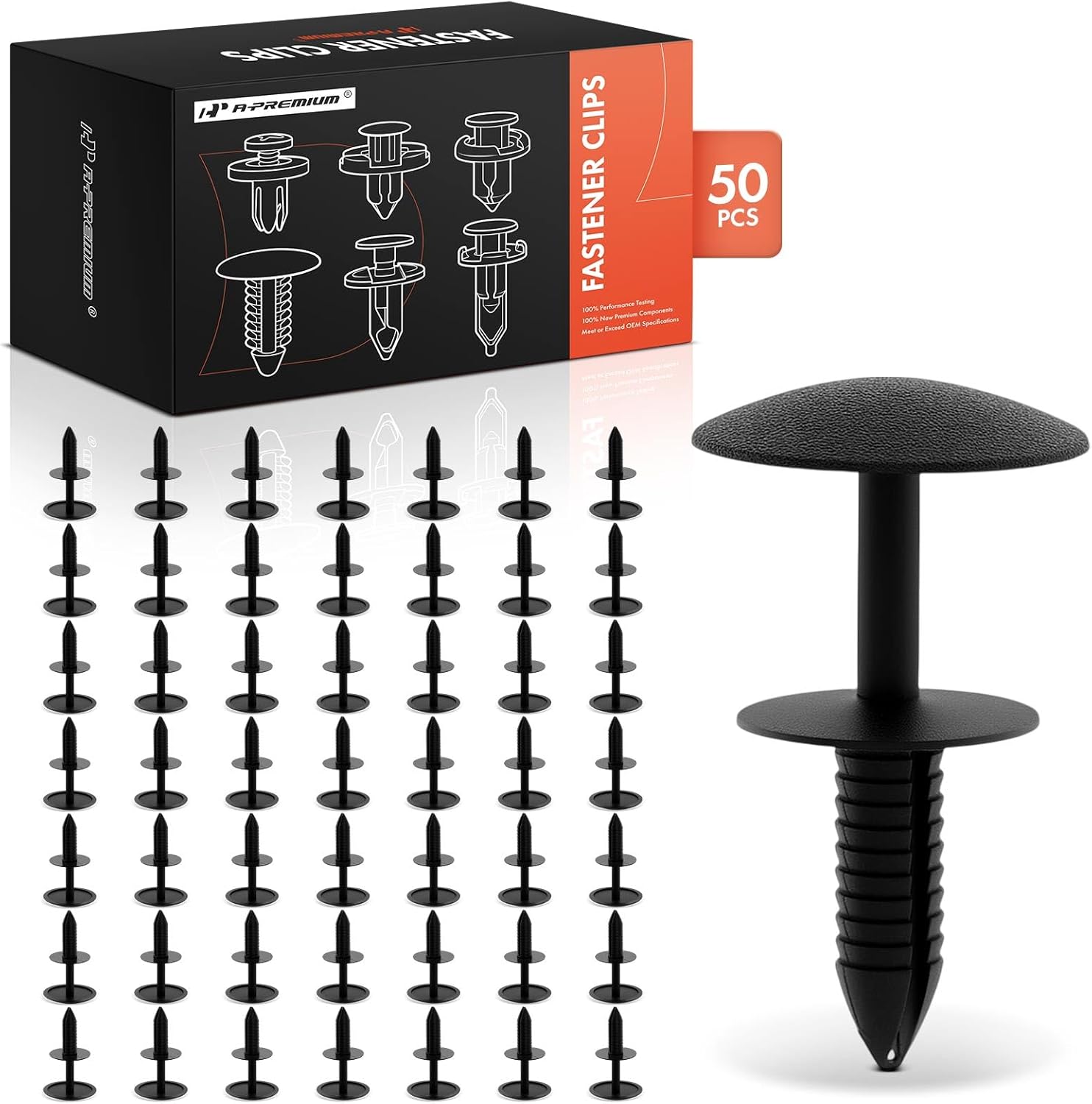 A-Premium 50PCS Rocker Retainer Clips - Compatible with Land Rover Range Rover 2006-2022 Discovery Sport 2017-2024 LR4 Defender 90 110 Range Rover Evoque Sport Velar, Auto Car Nylon Push Pin Fastener
