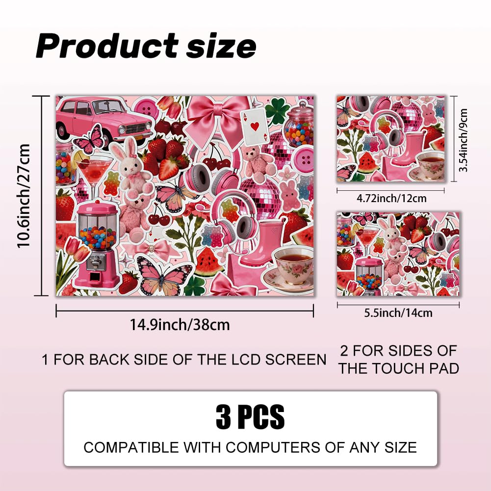 Autocollant pour Ordinateur Portable en Vinyle PVC avec Citation Protection Imperméable et Résistante aux Rayures Rose Collage.