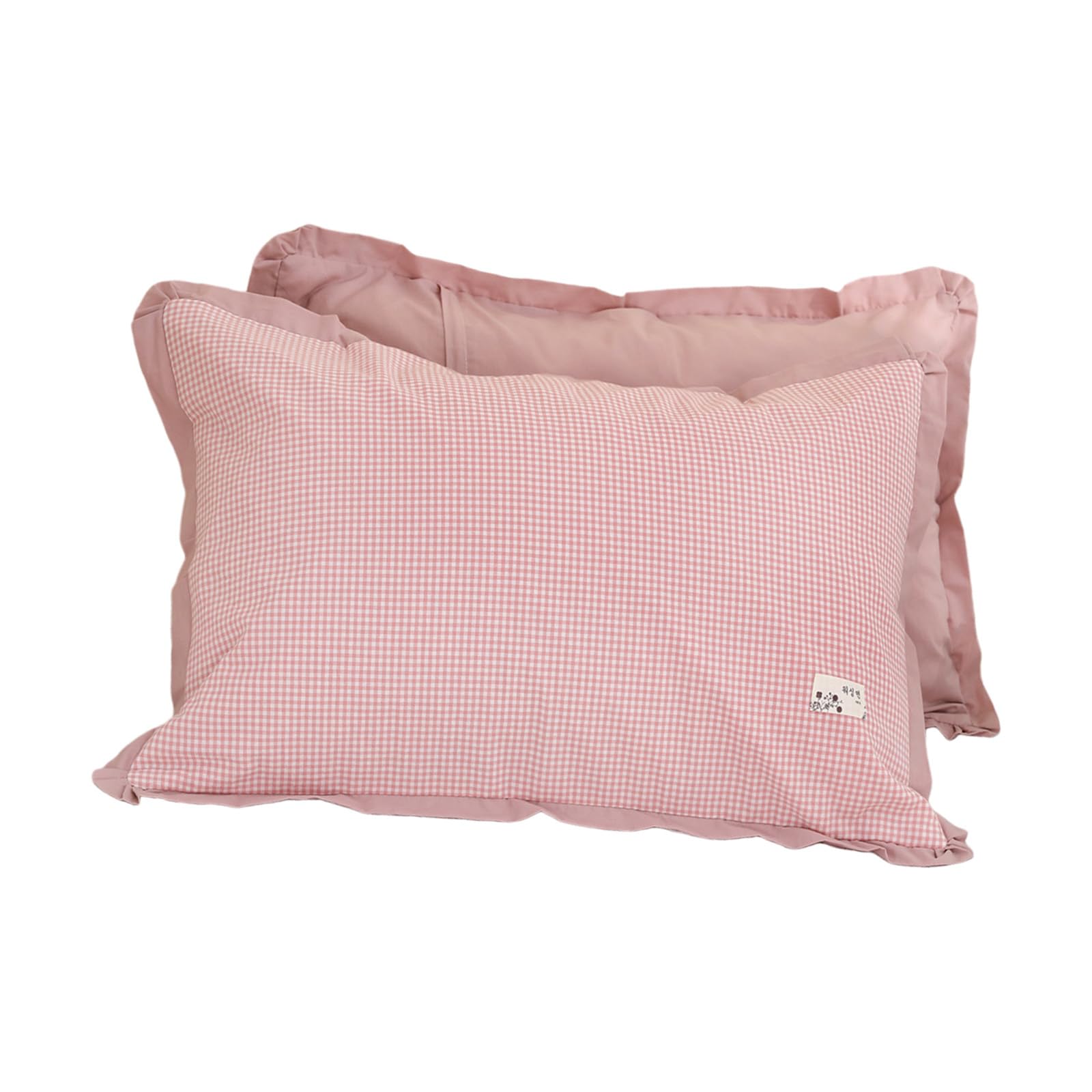 Tsophreniq 2Pcs Checkered Pillow Covers, Machine-Washable Washed Cotton Fabric for Sensitive Skin College Essentials Checkered Pillowcase