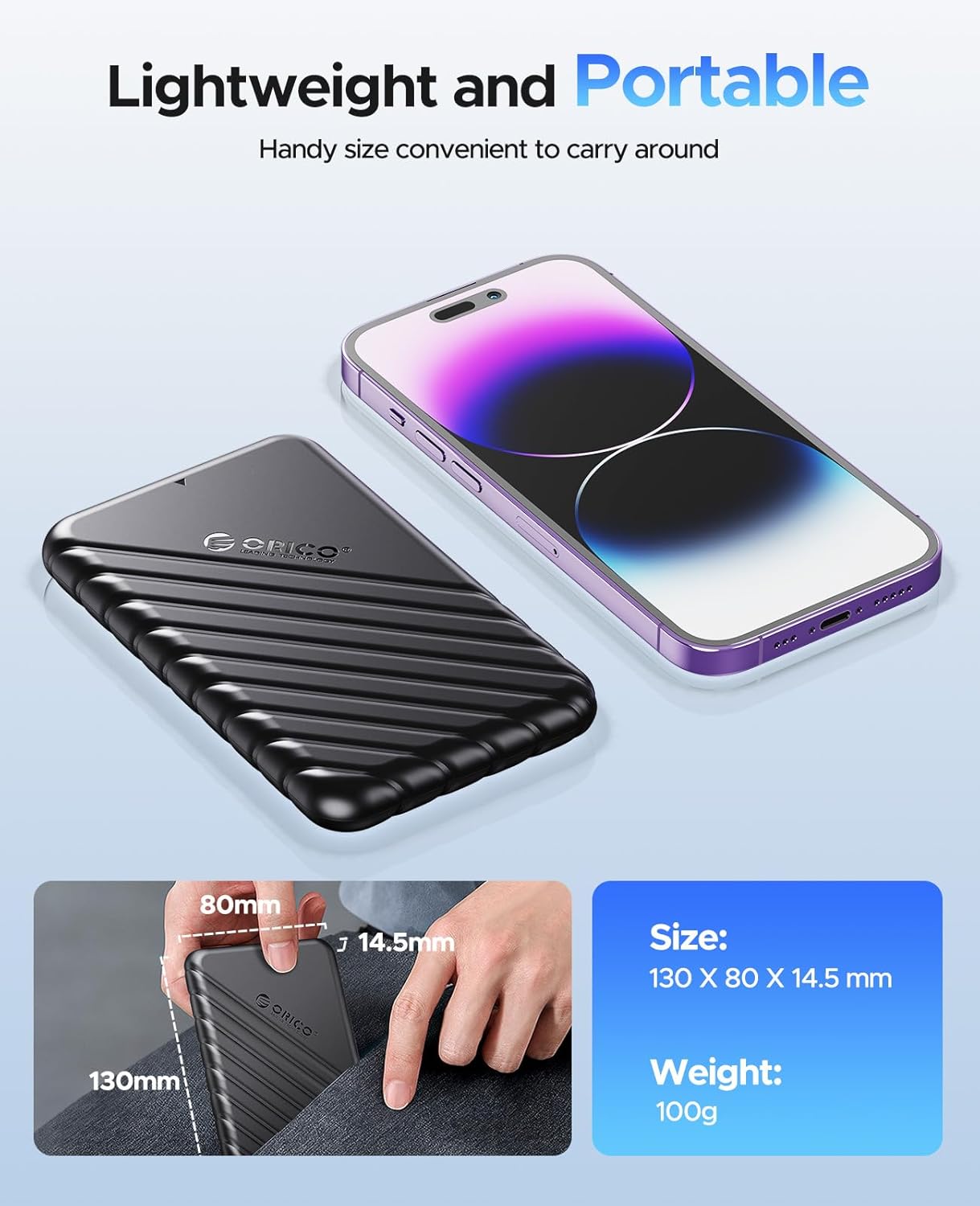 حاوية قرص صلب ORICO 2.5 بوصة SATA إلى USB 3.0 بدون...