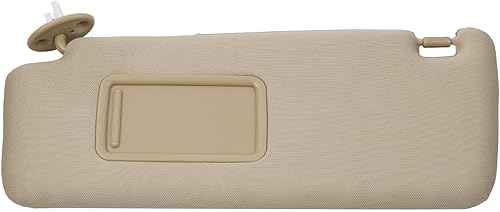 Dasbecan - Visera solar delantera para el lado izquierdo del conductor con luz de cortesía compatible con Toyota 4Runner 2010-2023, reemplaza # Beige