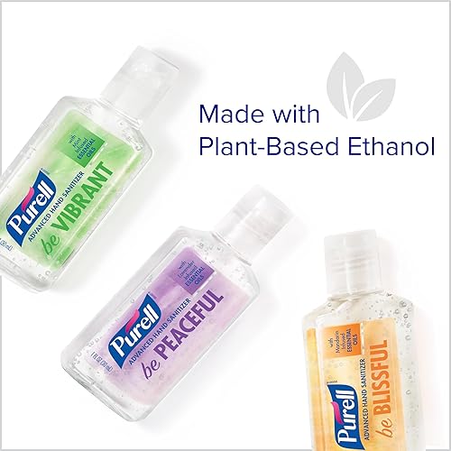 Miniatura 5 de Purell Advanced - Gel desinfectante de manos con aceites esenciales paquete variado perfumado botellas de tapa abatible de tamaño de viaje de 1 onza