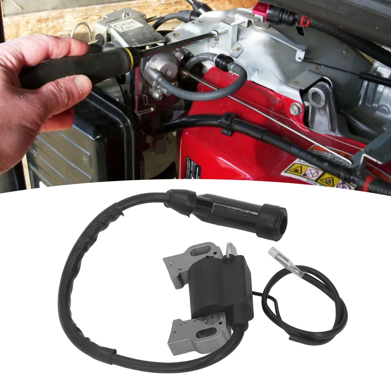 Bobina di Accensione Universale per Motore a Benzina, Ricambio per Motori a Scoppio in Materiale ABS e Acciaio Resistente