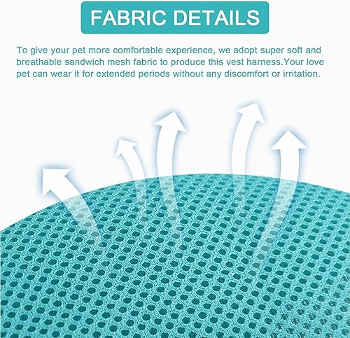 Miniatura 25 de Juego de arnés y correa para gato, chaleco ajustable a prueba de escapes mejorado con correa para gatos grandes, perros pequeños, cachorros, paseos