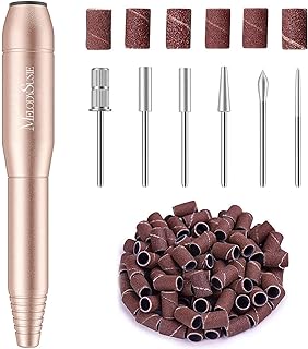 MelodySusie Pen-Shaped Portable Nail Drill with AC Adapter, PC120B 20000RPM Electric File with Compact Design for All Nail Care, Manicure Polishing, Shaping & Gel Removal at Home for Beginners