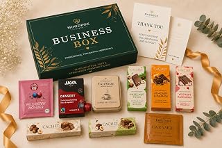 Business-Geschenkbox – Firmengeschenk für Kunden & Mitarbeiter – Belgische Spezialitäten – Personalisierte Grußkarte – Moodbox Business Box Select
