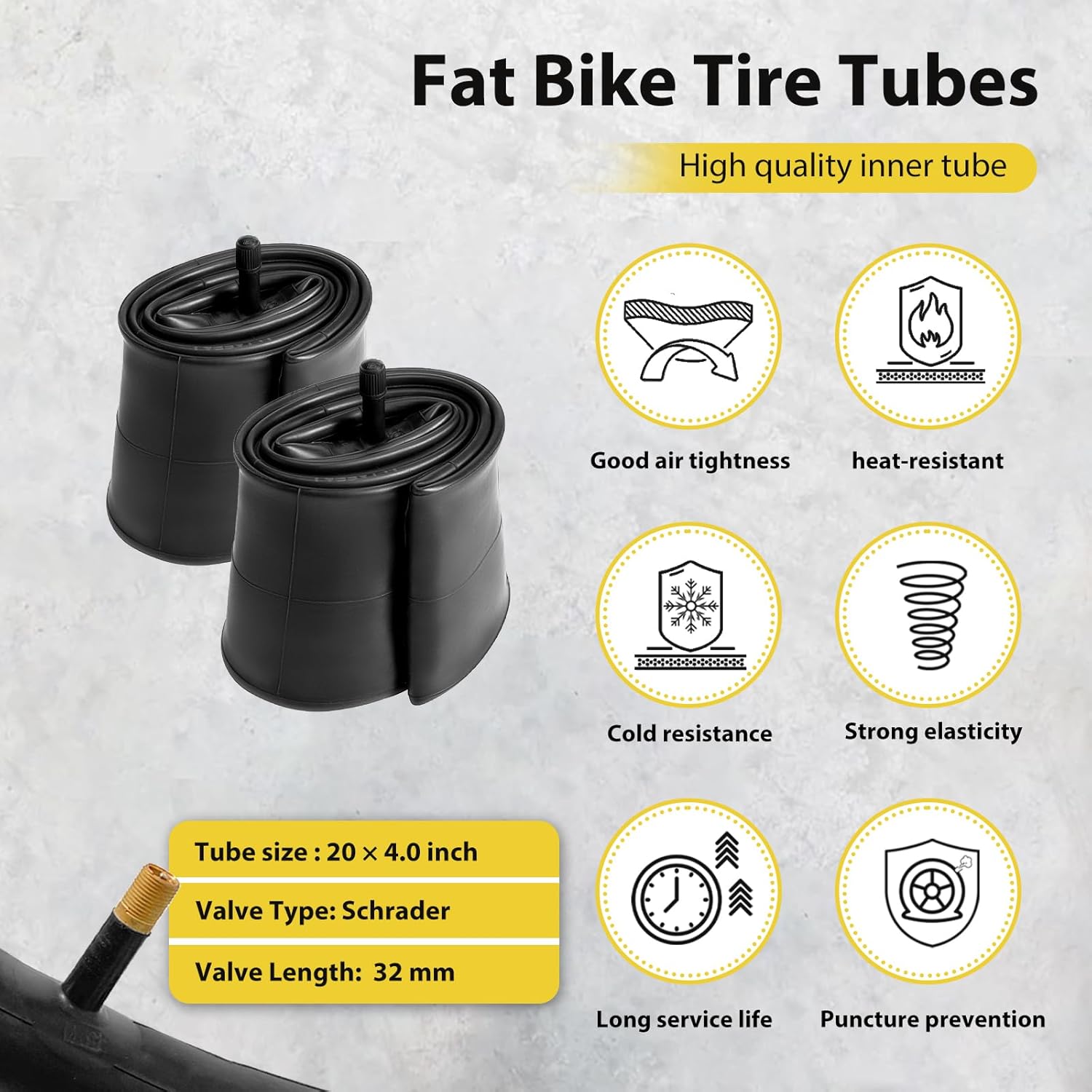 MOHEGIA 20x4.0 Fat Tire - Heavy Duty 20inch E-Bike Fat Tire, Non-Fold Steel Bead All-Terrain Fat Bicycle Tire for MTB, Tricycle & Electric Bike - Street, Trail & Snow Riding