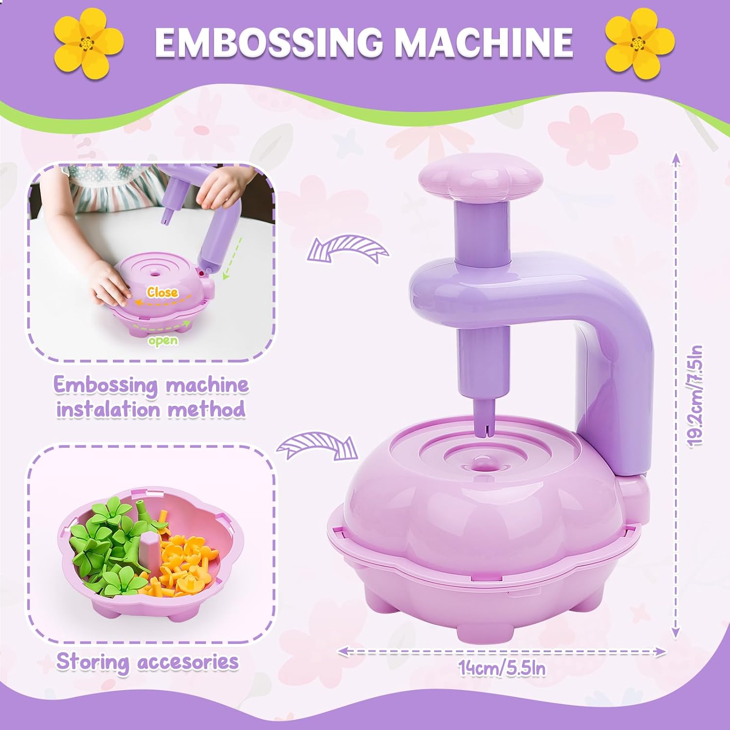 DIY Flower Bouquet Making Kit Kids Craft Set Creative Play Toys for Kids 3+ with Flower Press