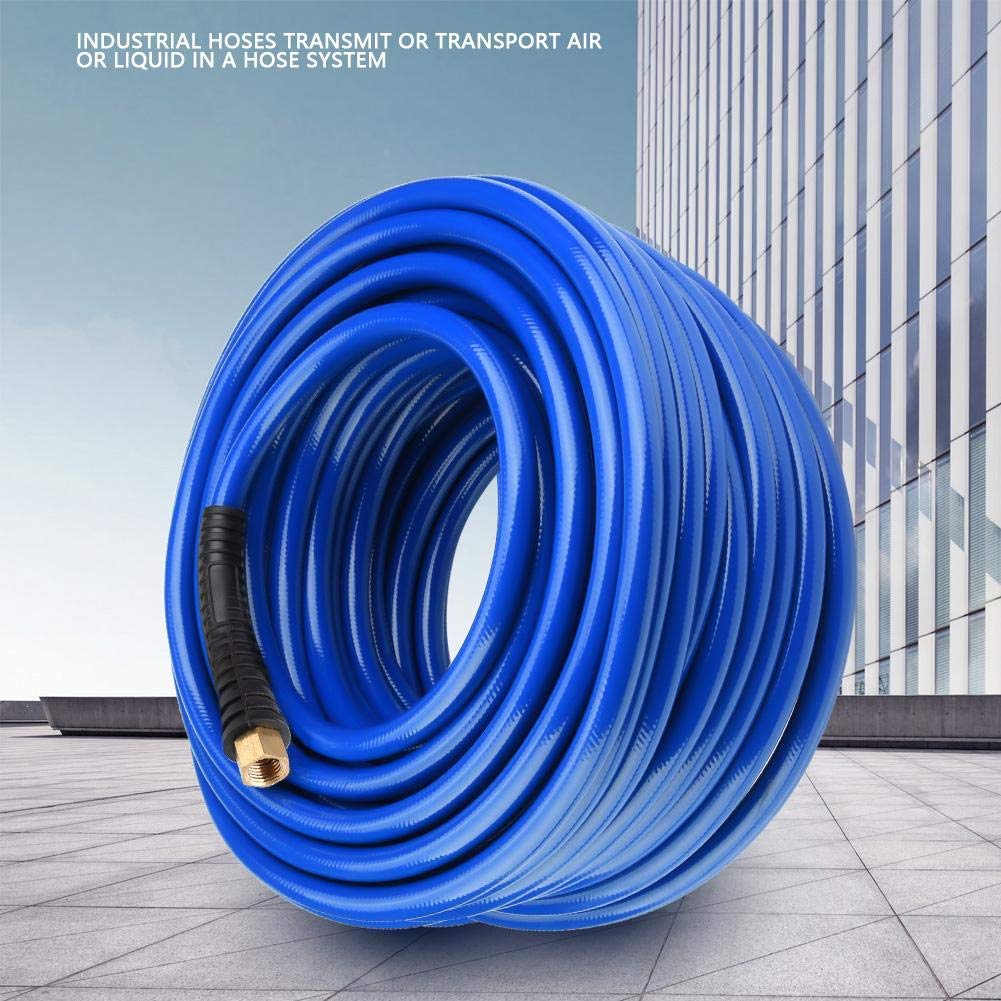 Ejoyous 900 Psi - Tubo aria compressa in gomma, 30 m, tubo pneumatico flessibile per compressore d'aria in PVC, raccordo rapido e attacco rapido con connettore rapido 1/4" BPS, diametro interno 9,5
