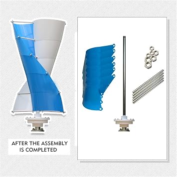 3KW Wind Turbine Generator Kit 24v 48v 96v 120v Free Energy Windmill Vertical Axis Wind Turbine Generator Home Three Phase Generator Maglev Breeze Start (Color : 24v)