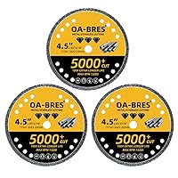 Vista 6 de 3 paquetes de ruedas de corte de diamante, rueda de corte de metal de 3 pulgadas (75 mm) con eje de 3/8 pulgadas (9.5 mm), disco de diamante con más