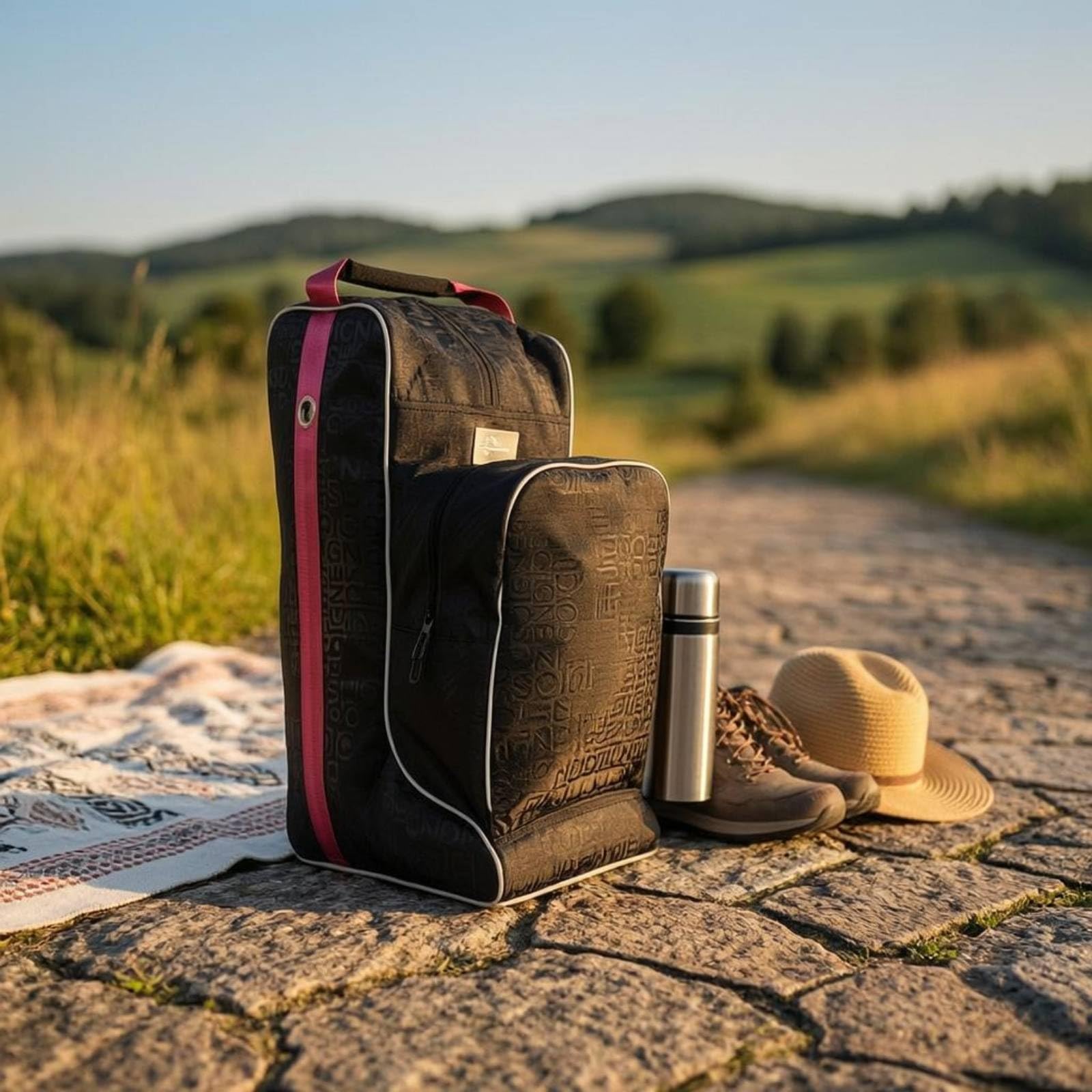 Contenitore Attrezzatura Equestre Borsa Stivali da Equitazione Custodia Porta Stivali Organizzatore Borsa Autoportante in Poliestere con Manico per Trasporto Adatta Competizioni 46cm