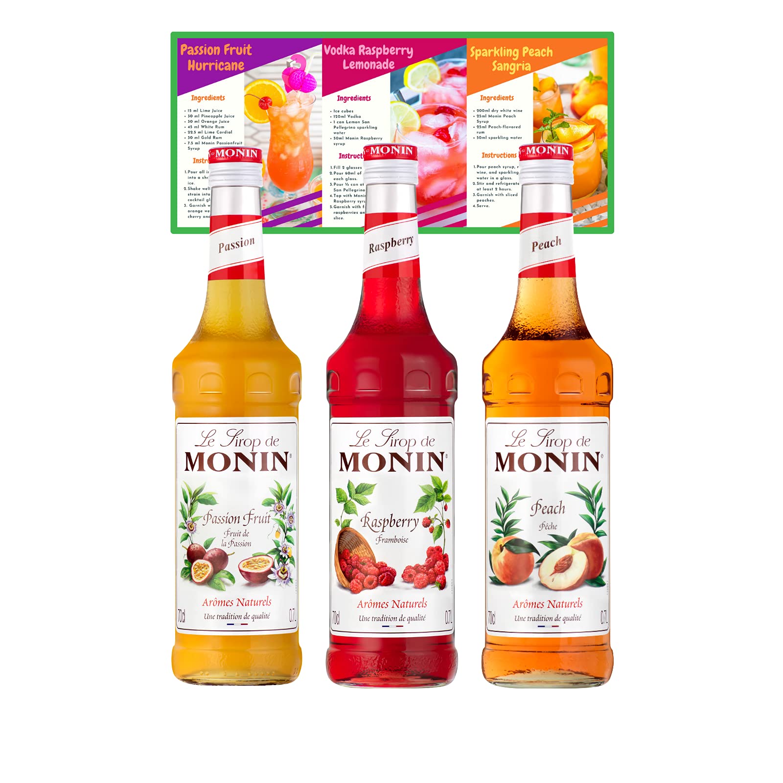 Flavoured Fruit Syrup Bundle Contains Monin Premium Raspberry Syrup