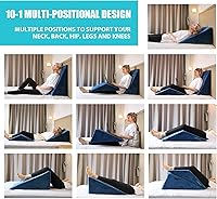 Vista 9 de Foam Bed Wedge Pillow Set - Reading Pillow & Back Support Wedge Pillow for Sleeping - 2 Separated Sit Up Pillows - Angled Bed Pillow, Triangle