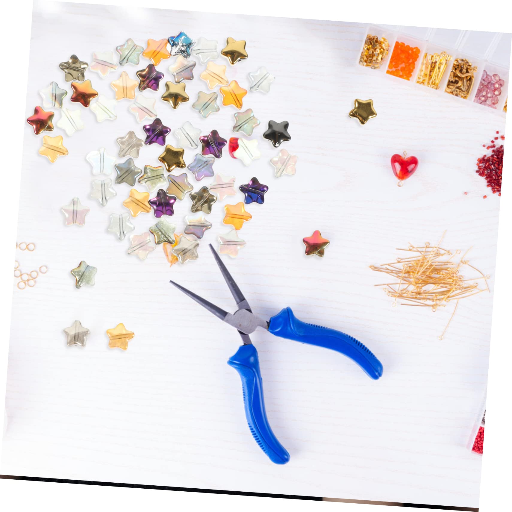 SHINEOFI 3 Set Di Perline A Forma Di Stella Per Artigianato Perline Leggere Per La Creazione Di Collane E Braccialetti 200 Pezzi * 3