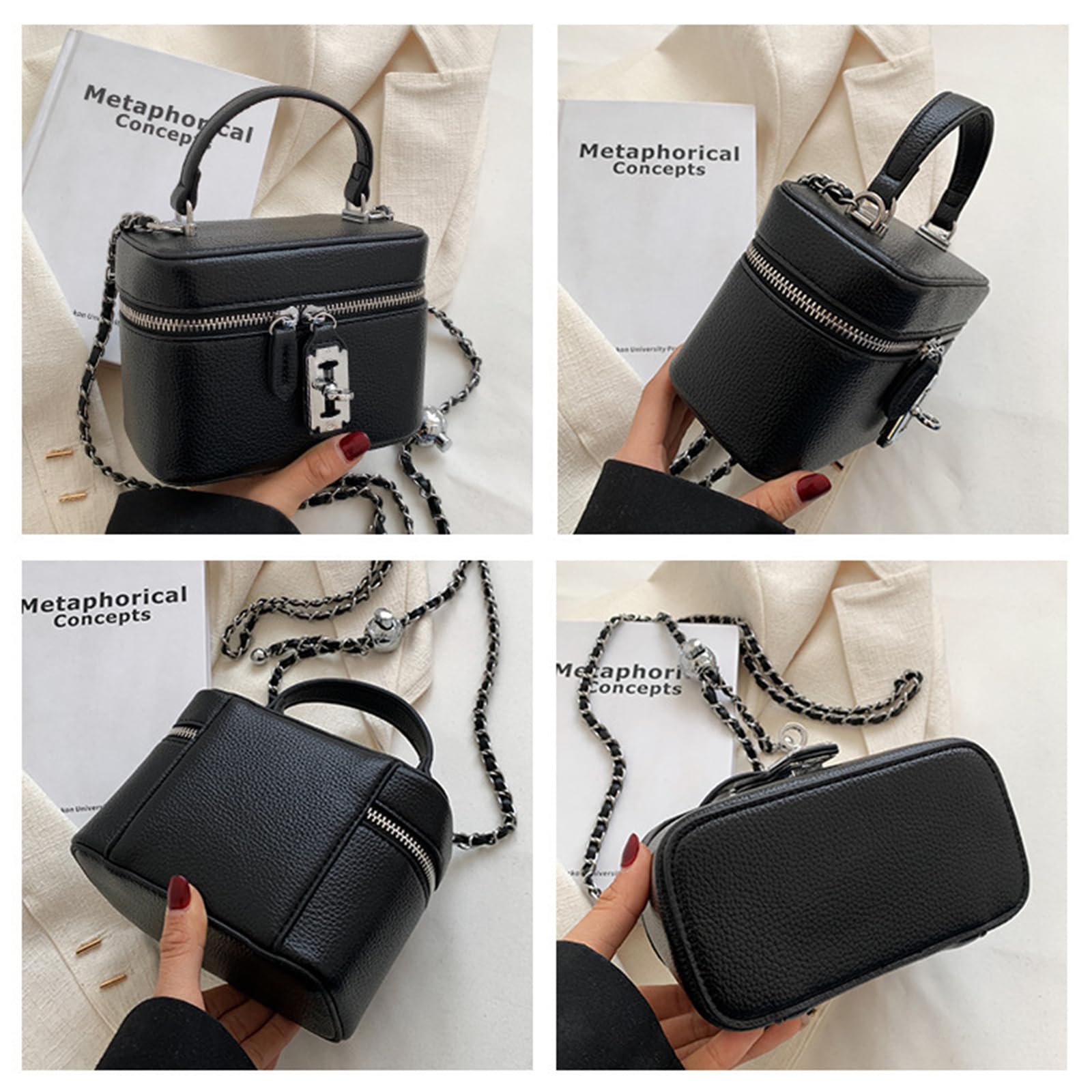 Umhängetasche Kettentasche, Stilvolle Umhängetasche, Vielseitige Handtasche Für Pendler-cremeweiß