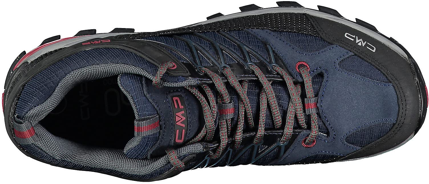 Cmp Mężczyźni Rigel Low Trekking Buty, Czarny/Niebieski, 44 EU