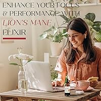 Vista 8 de Auri Elixir líquido de melena de león - Suplementos cerebrales para la memoria y la concentración con hongos funcionales - Suplemento de melena