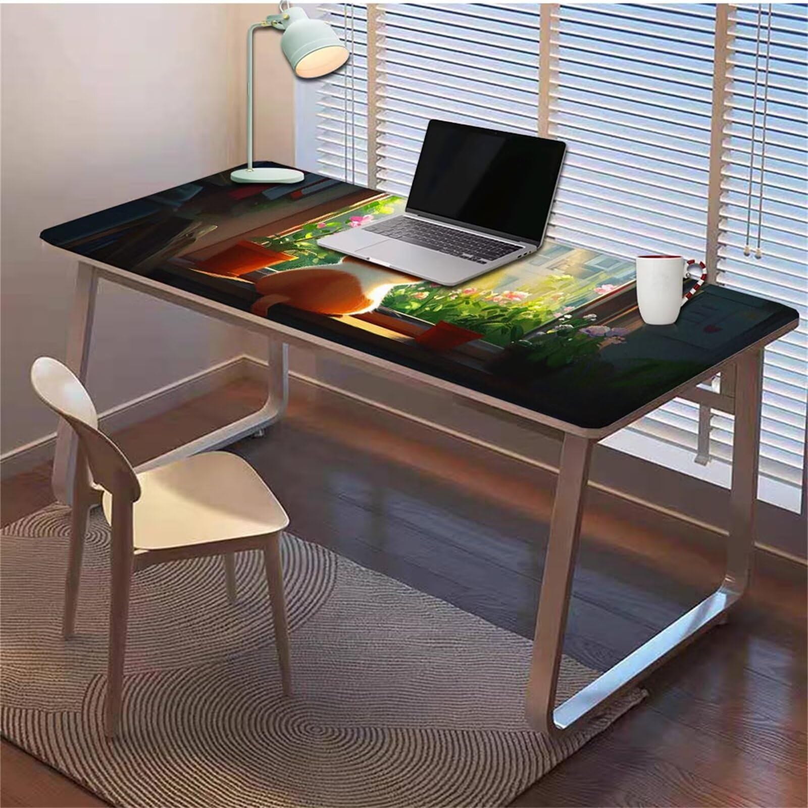Gamingowa podkładka pod mysz 1200 x 600 x 3 mm, XXL, wodoszczelna, odporna na ścieranie, z przyszytymi krawędziami, podkładka na biurko, poprawia prędkość i precyzję, pod laptopa, komputer, wzór