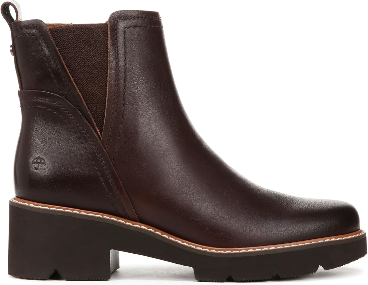 Naturalizer Women's Darry Bootie Water Repellent Ankle Boot 9 Wide Dark Brown Leather image 4 of 9 B0D61C46LY